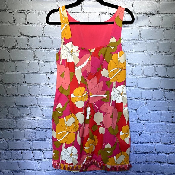 *SOLD* Trina Turk Floral Dress With Tassels - Picture 5 of 11